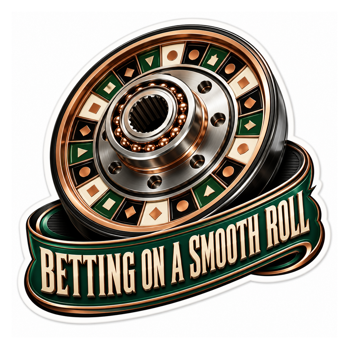 Wheel Hub Roulette Wheel Vinyl Sticker Decal