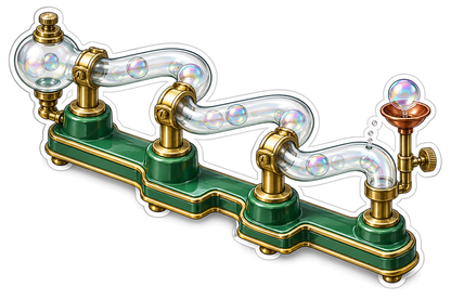 Jade Neon Leak Bubble Switchback Rail Vinyl Sticker Decal