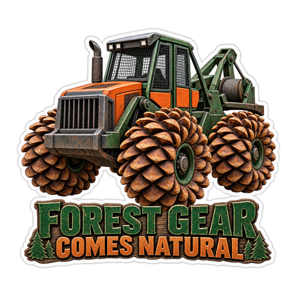 Forest Gear Comes Natural Vinyl Sticker Decal