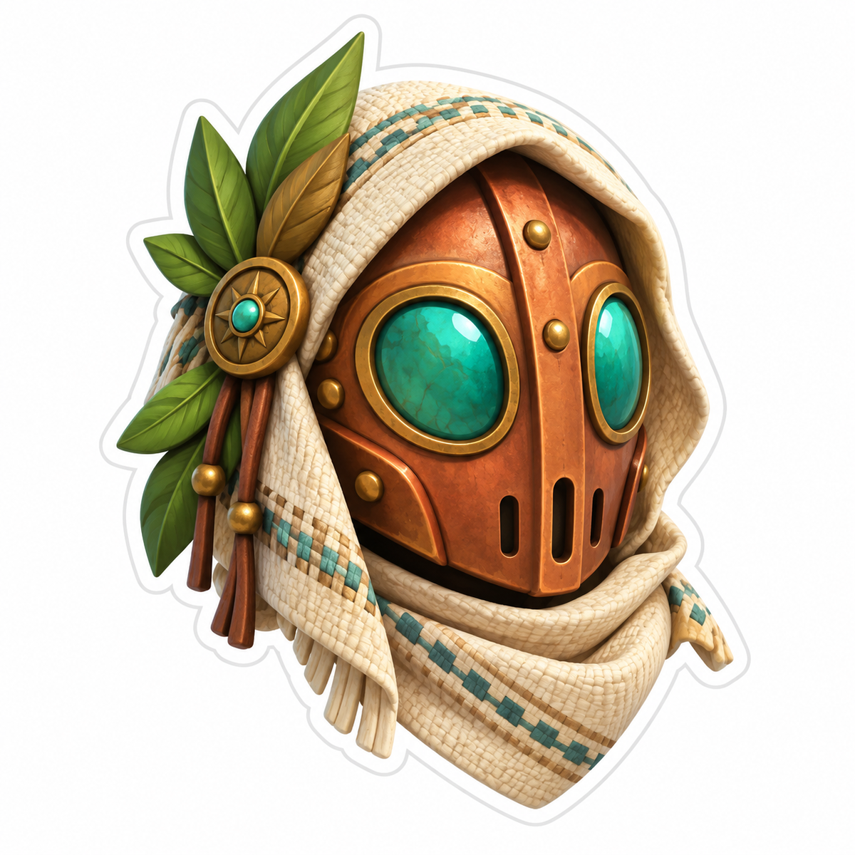 Copper Explorer Mask Vinyl Sticker Decal