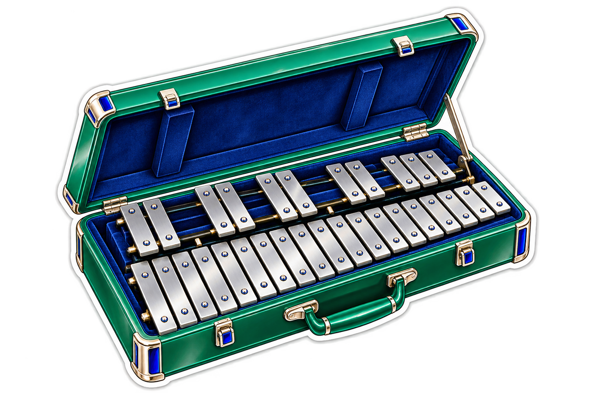 Orchestral World Percussion Glockenspiel Vinyl Sticker Decal