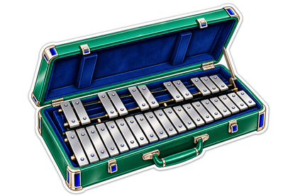Orchestral World Percussion Glockenspiel Vinyl Sticker Decal