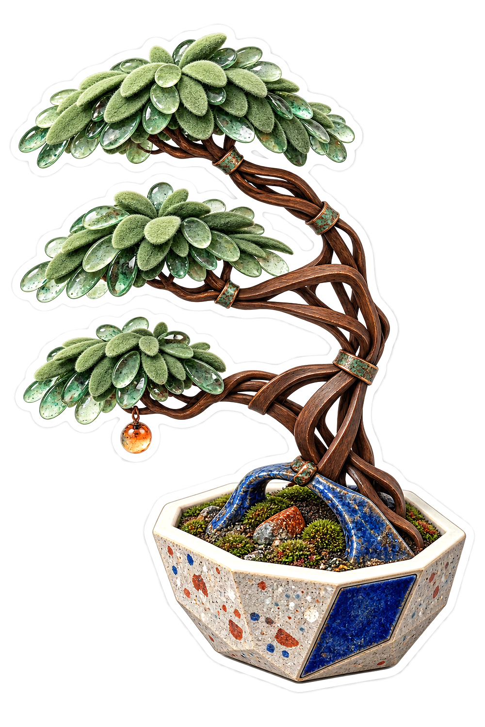 Original Walnut Smoky Mint Bonsai Vinyl Sticker Decal