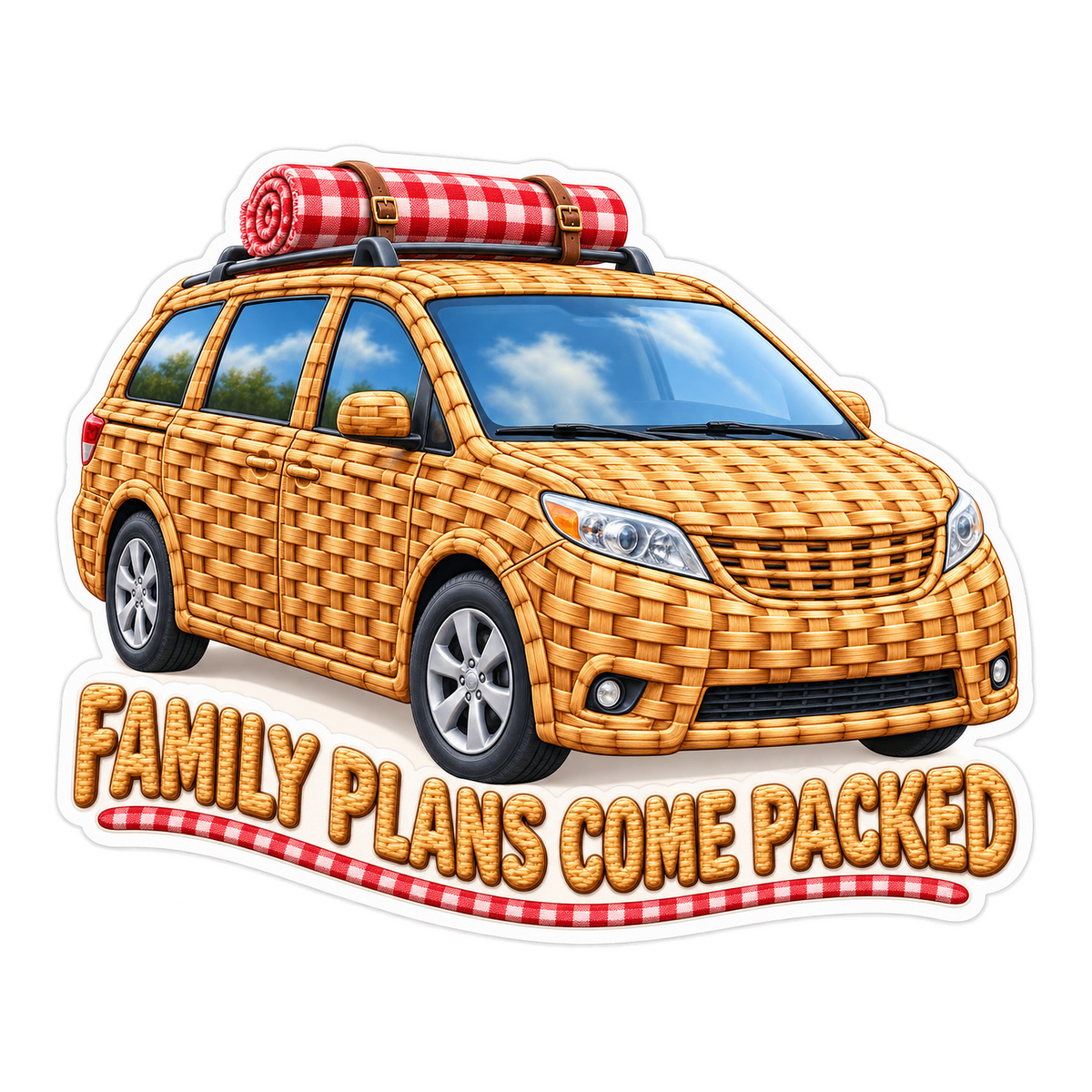 Family Plans Come Packed Vinyl Sticker Decal