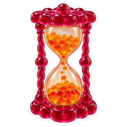 Gimme Gummy Sunset Hourglass Vinyl Sticker Decal