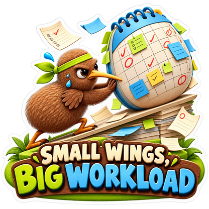 Big Workload Kiwi Vinyl Sticker Decal