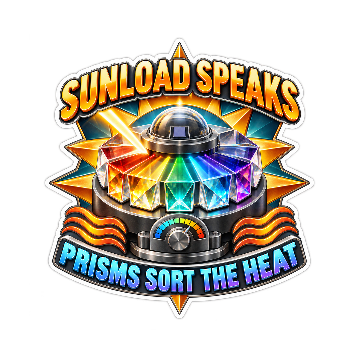 Sunload Sensor Spectral Response Prism Carousel Vinyl Sticker Decal