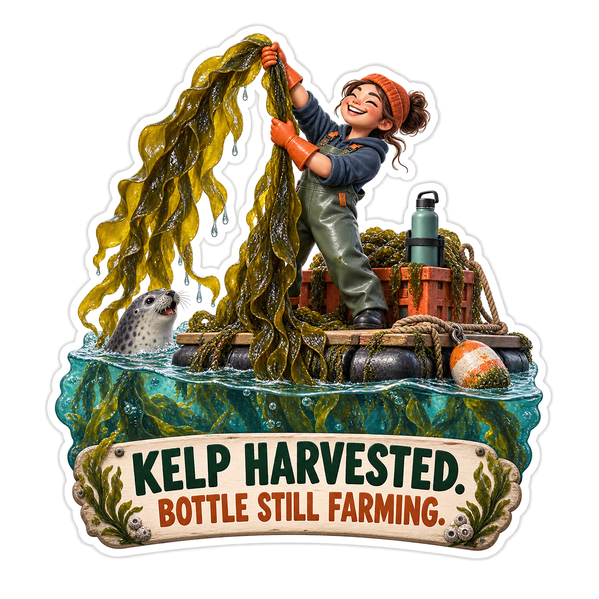 Kelp Harvested Vinyl Sticker Decal