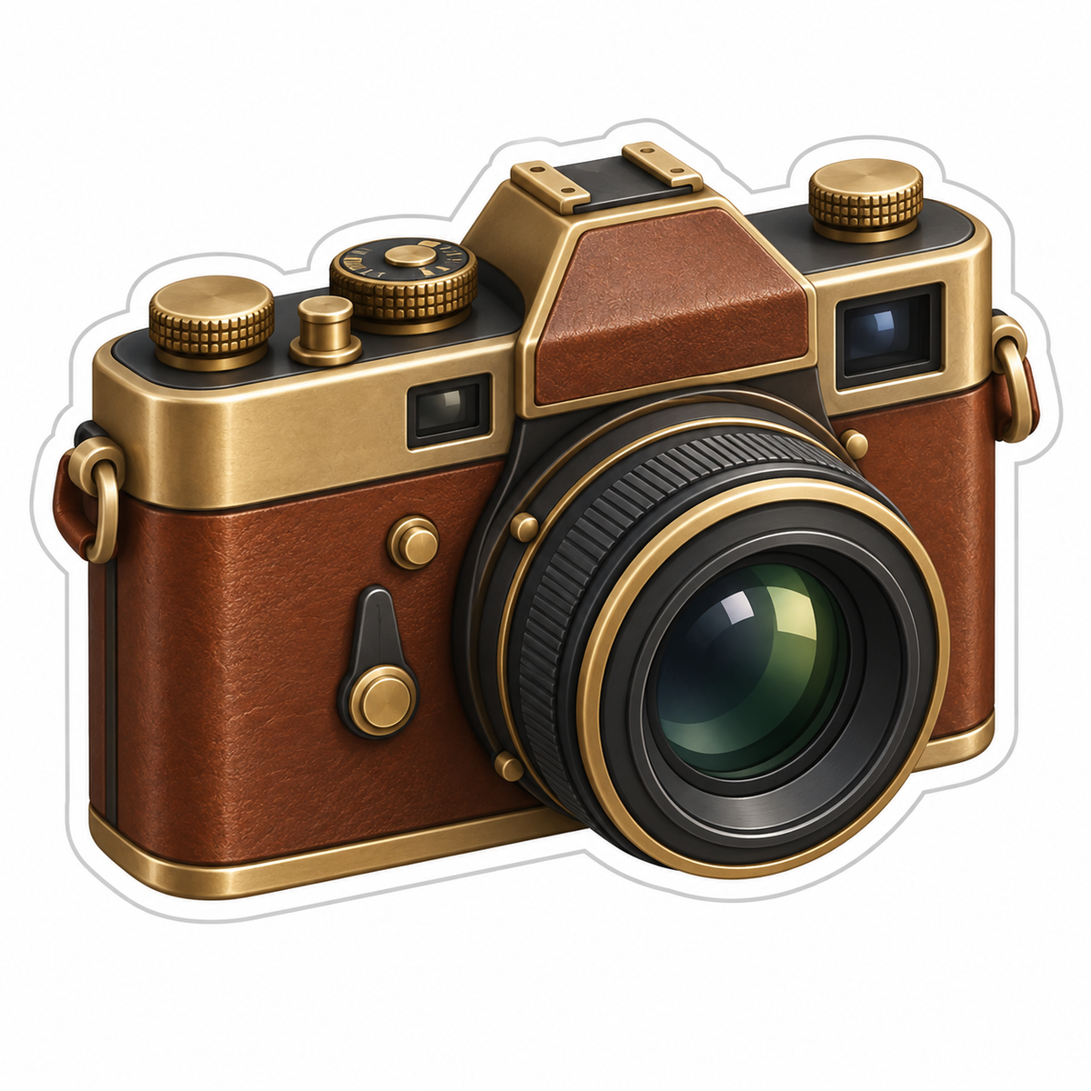 Vintage Brown Camera Vinyl Sticker Decal