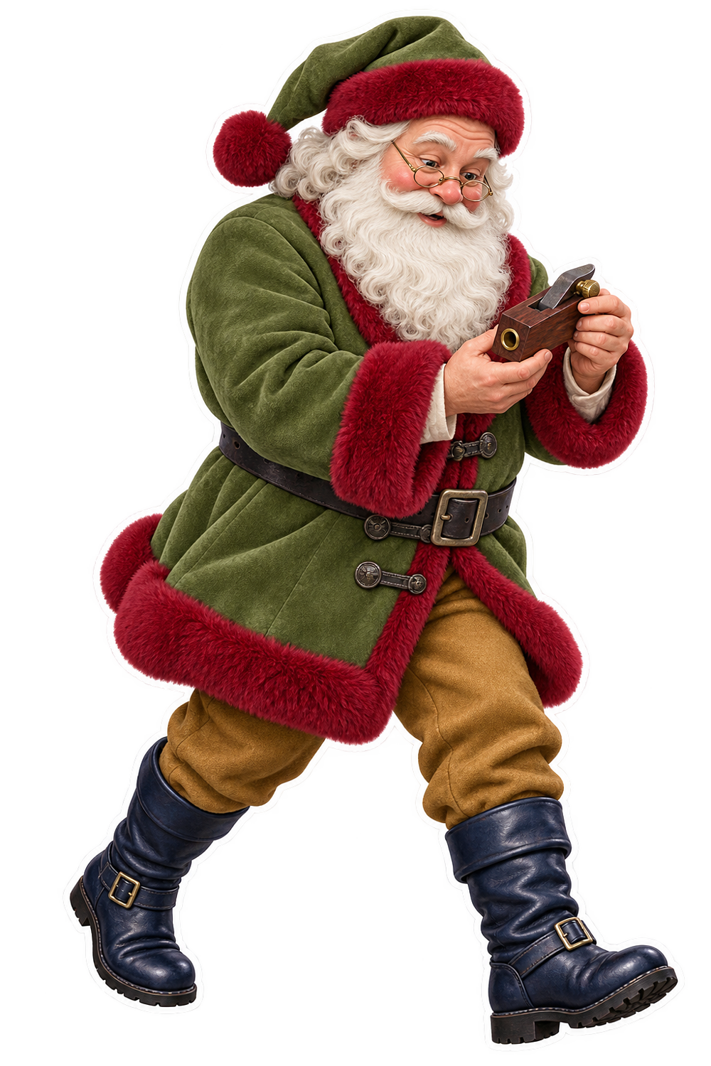 Santa Antique Rosewood Violin Peg Shaver Vinyl Sticker Decal