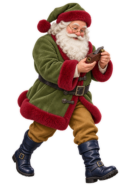 Santa Antique Rosewood Violin Peg Shaver Vinyl Sticker Decal