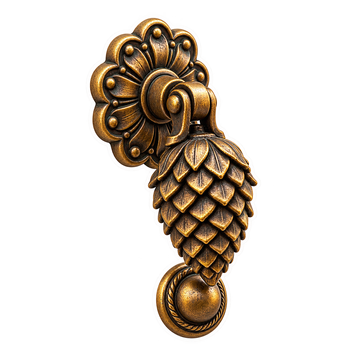 Door Knockers Cast Bronze Pinecone Drop Vinyl Sticker Decal