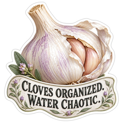 Cloves Organized Vinyl Sticker Decal