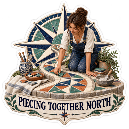 Piecing Together North Woman Mosaic Vinyl Sticker Decal