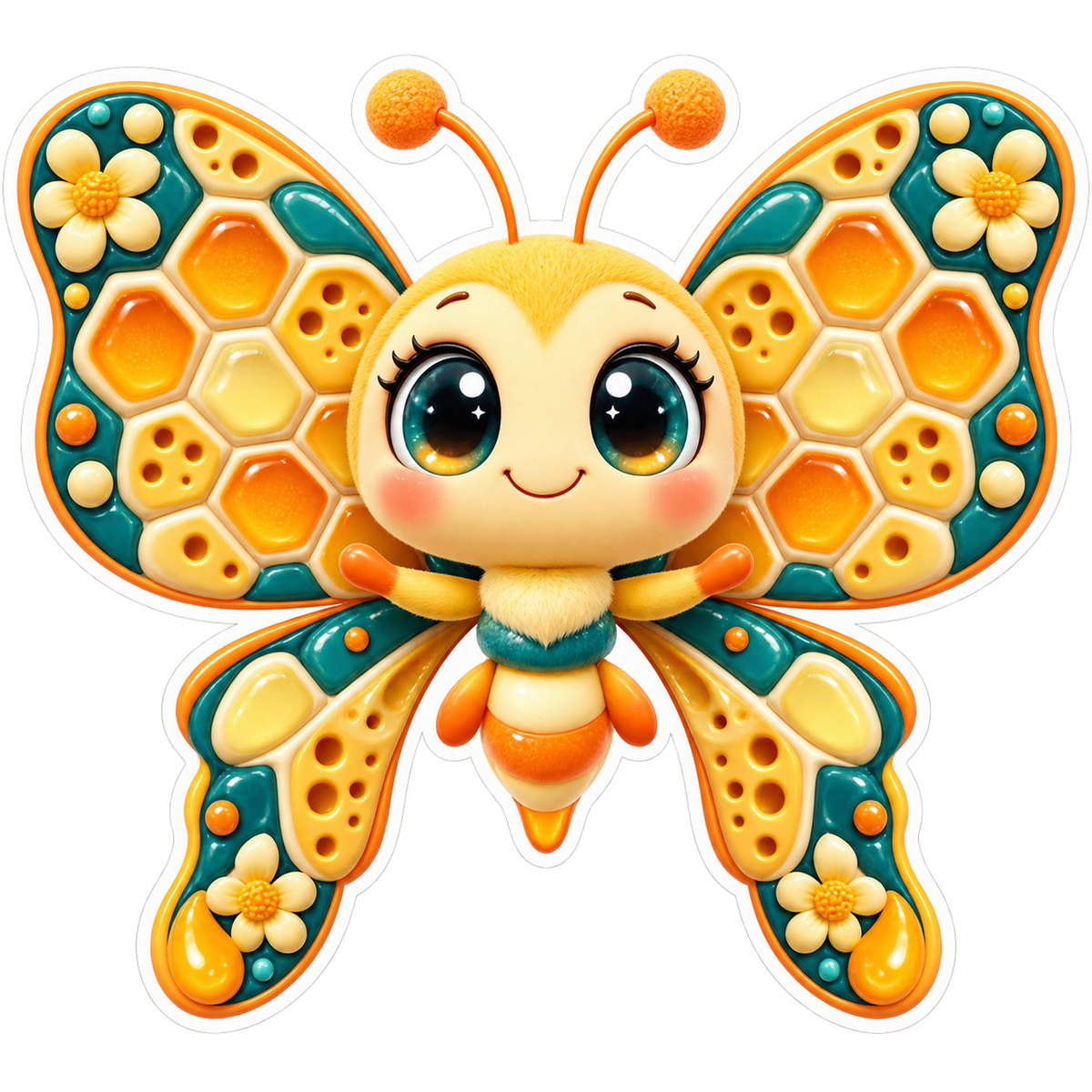 Honeycomb Pore Cheer Vinyl Sticker Decal