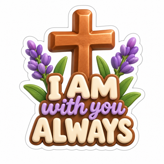 I Am With You Always Vinyl Sticker Decal