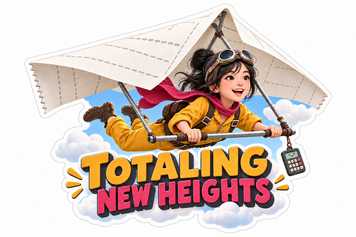 Totaling New Heights Paper Airplane Pilot Vinyl Sticker Decal