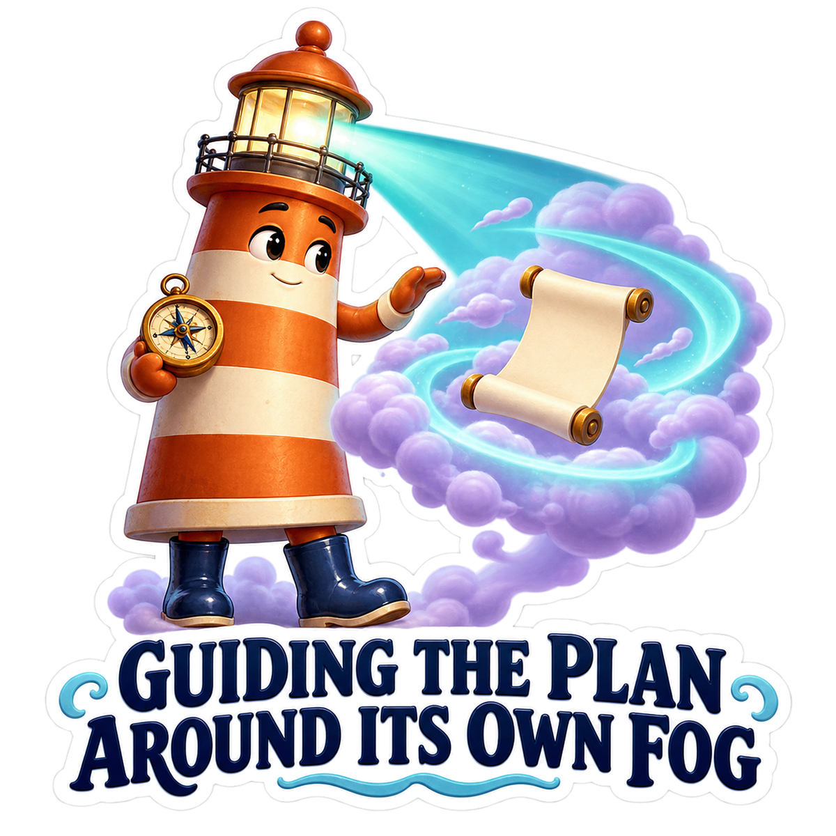 Guiding Plan Own Fog Lighthouse Vinyl Sticker Decal