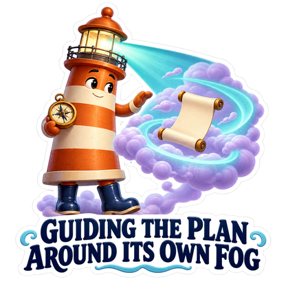 Guiding Plan Own Fog Lighthouse Vinyl Sticker Decal