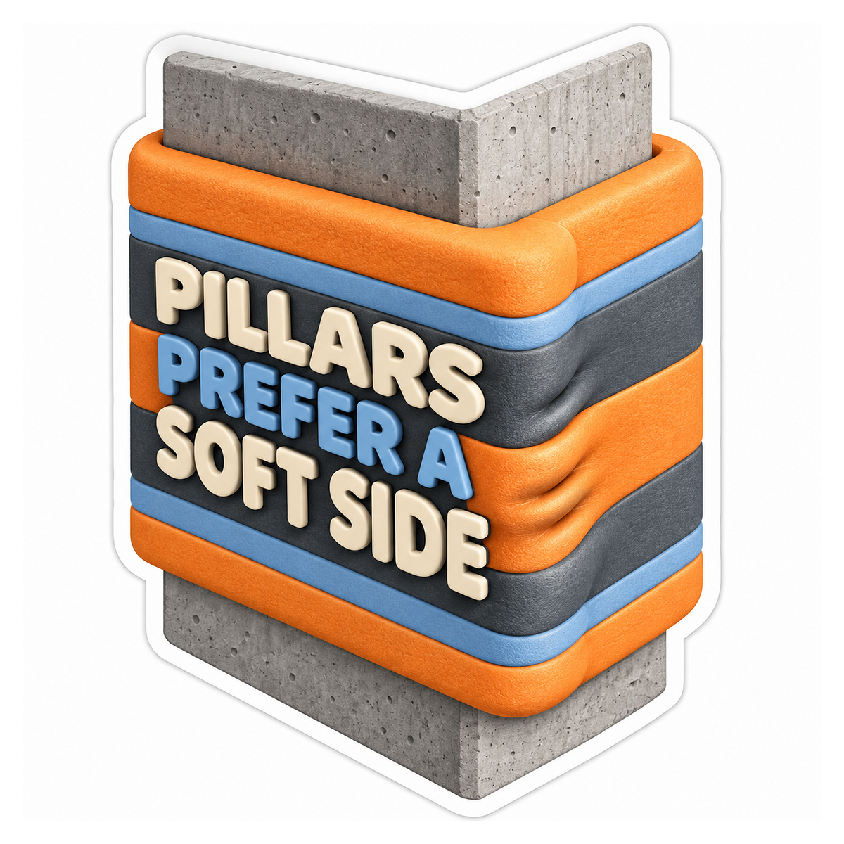Garage Column Foam Protector Vinyl Sticker Decal