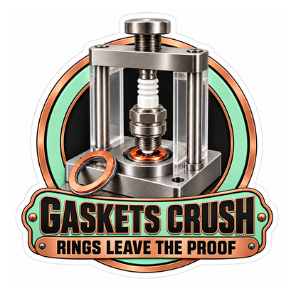 Spark Plug Gasket Crush Witness Ring Vinyl Sticker Decal