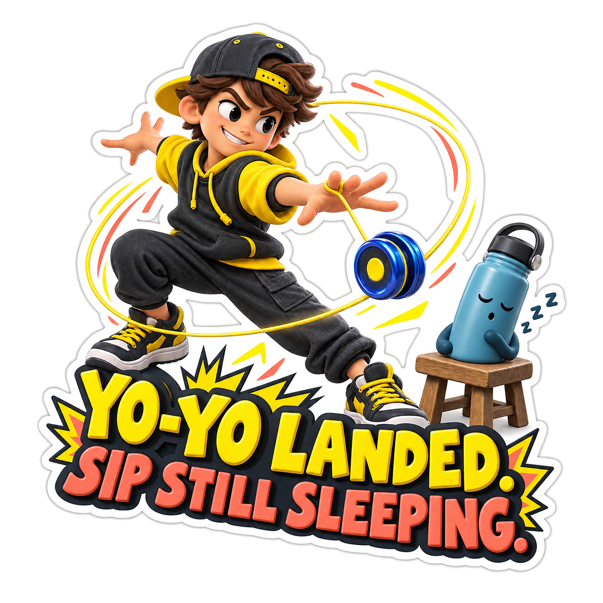Yoyo Landed Vinyl Sticker Decal