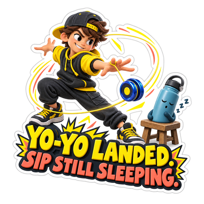 Yoyo Landed Vinyl Sticker Decal