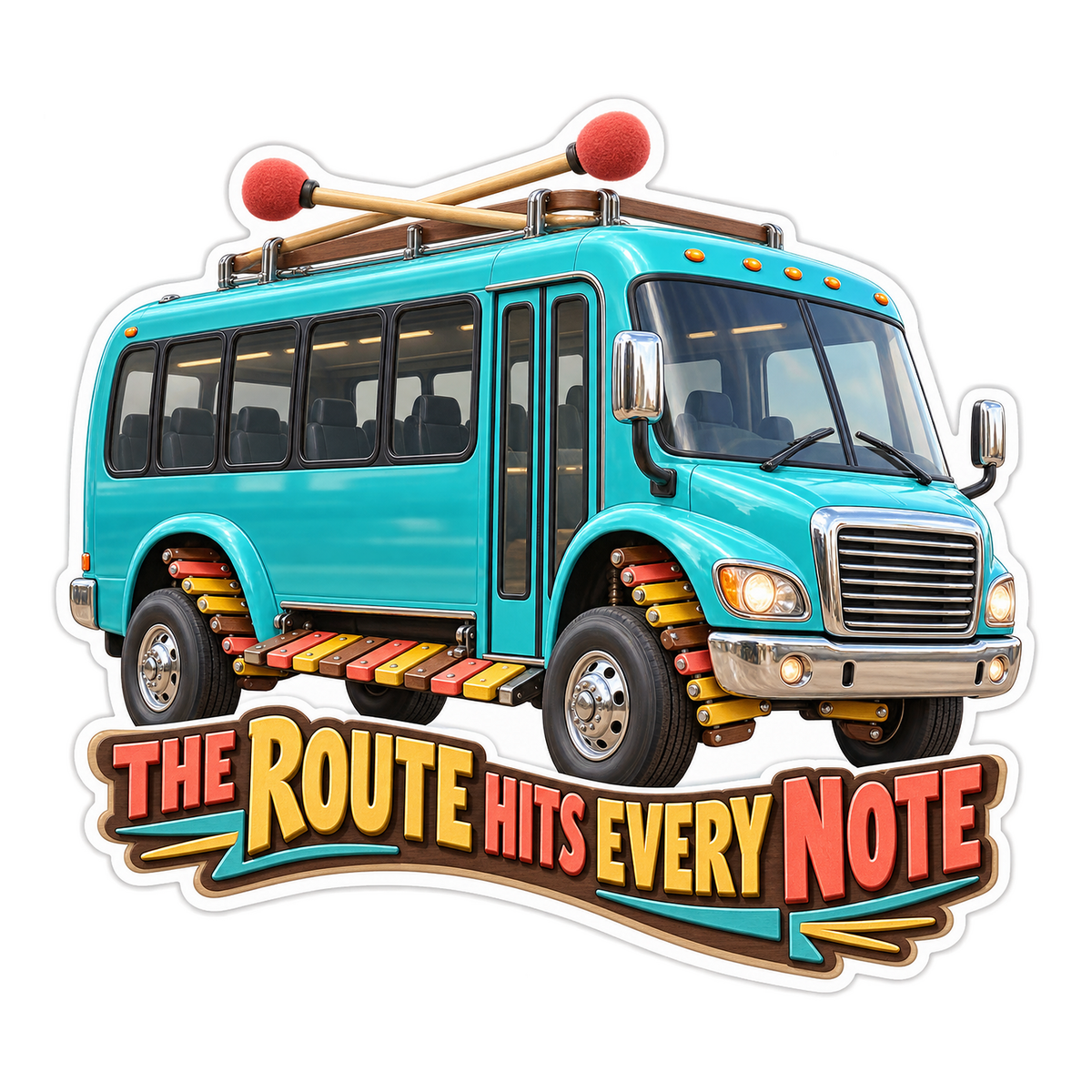 The Route Hits Every Note Vinyl Sticker Decal