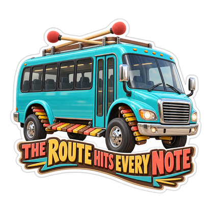 The Route Hits Every Note Vinyl Sticker Decal