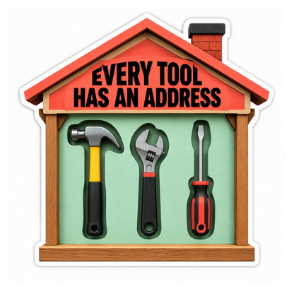 Garage Tool Shadow Board Vinyl Sticker Decal