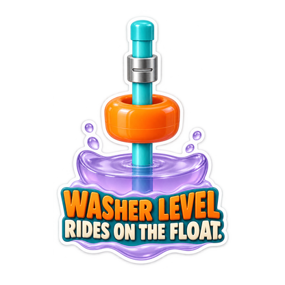 Washer Reservoir Level Float Vinyl Sticker Decal