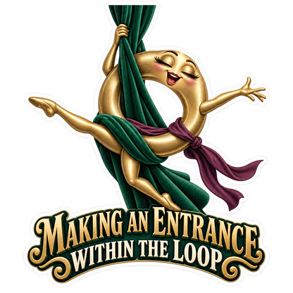 Curtain Ring Aerialist Vinyl Sticker Decal