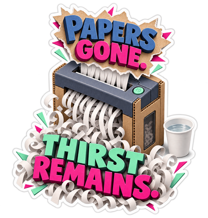Papers Gone Vinyl Sticker Decal