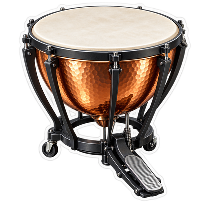 Orchestral World Percussion Timpani Vinyl Sticker Decal