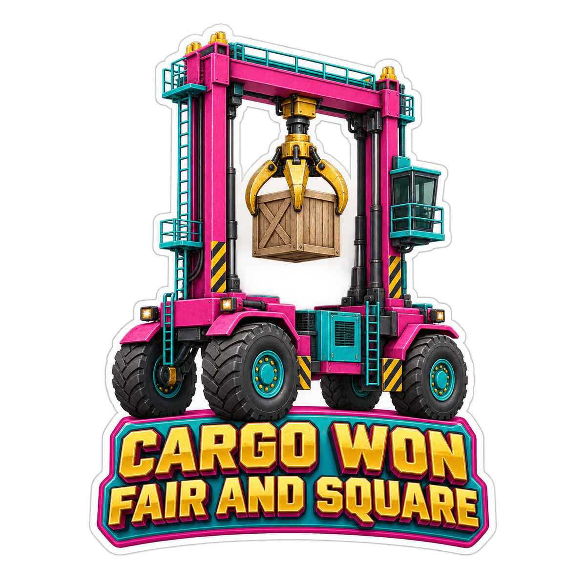 Cargo Won Fair And Square Vinyl Sticker Decal