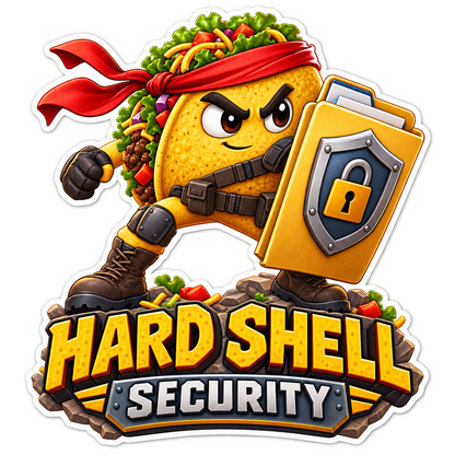 Hard Shell Security Taco Knight Vinyl Sticker Decal