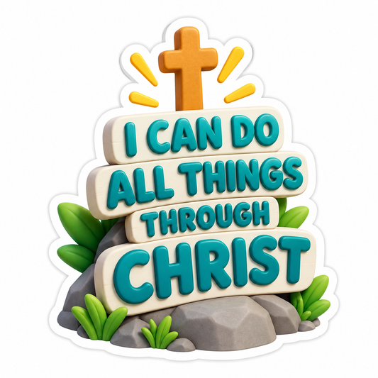 I Can Do All Things Through Christ Vinyl Sticker Decal