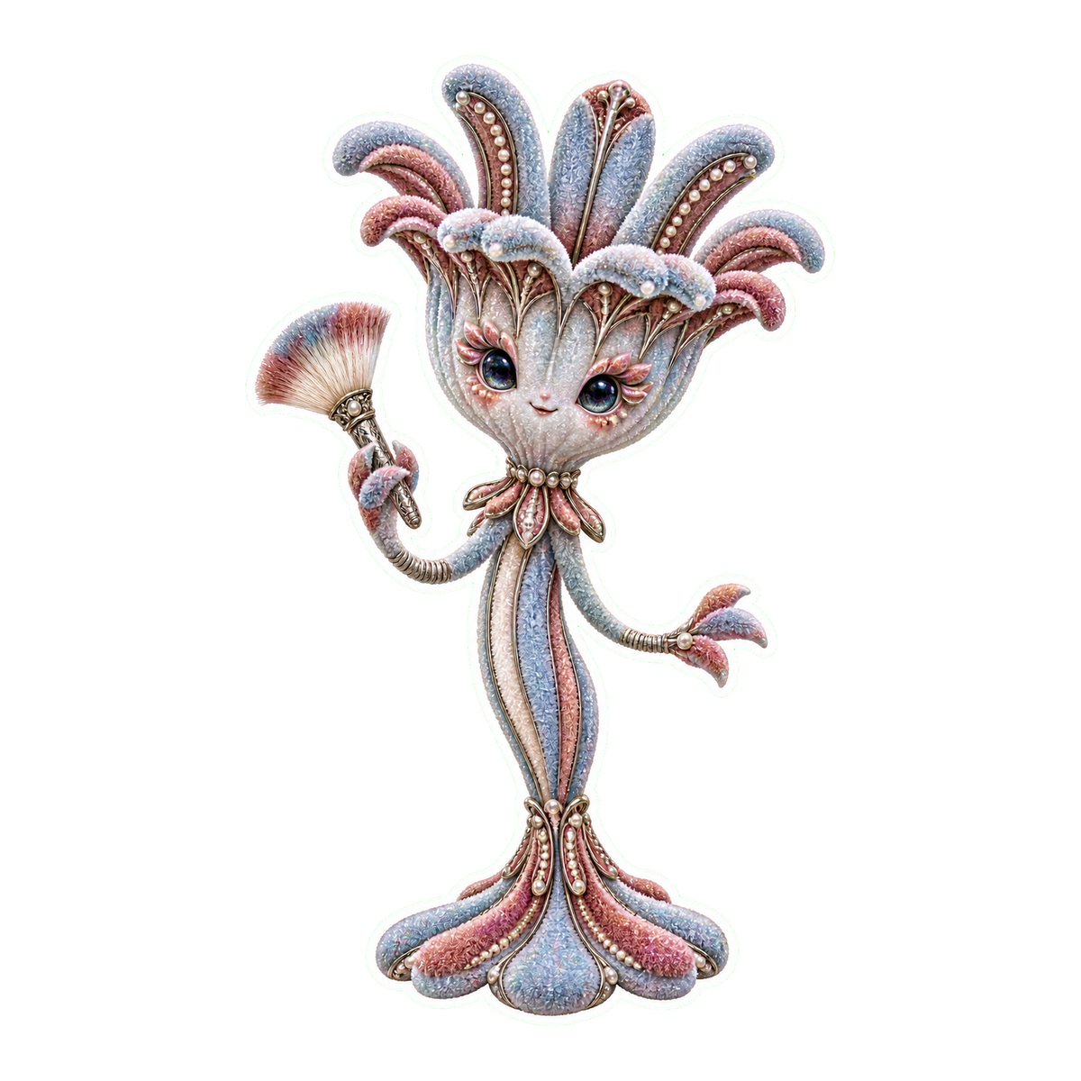 Quartz Chenille Dinomischus Springerle Mold Brush Vinyl Sticker Decal
