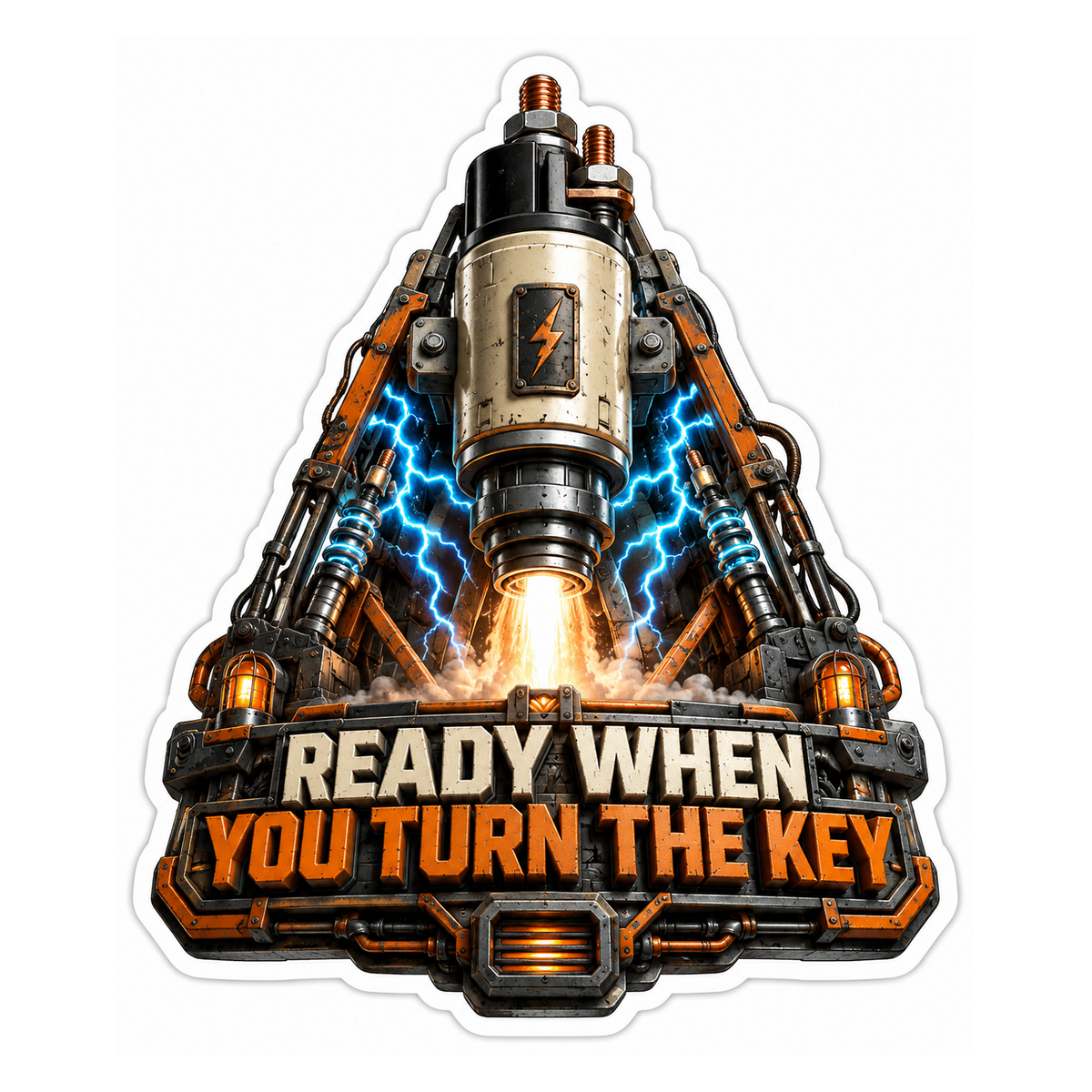 Starter Solenoid Rocket Launchpad Vinyl Sticker Decal