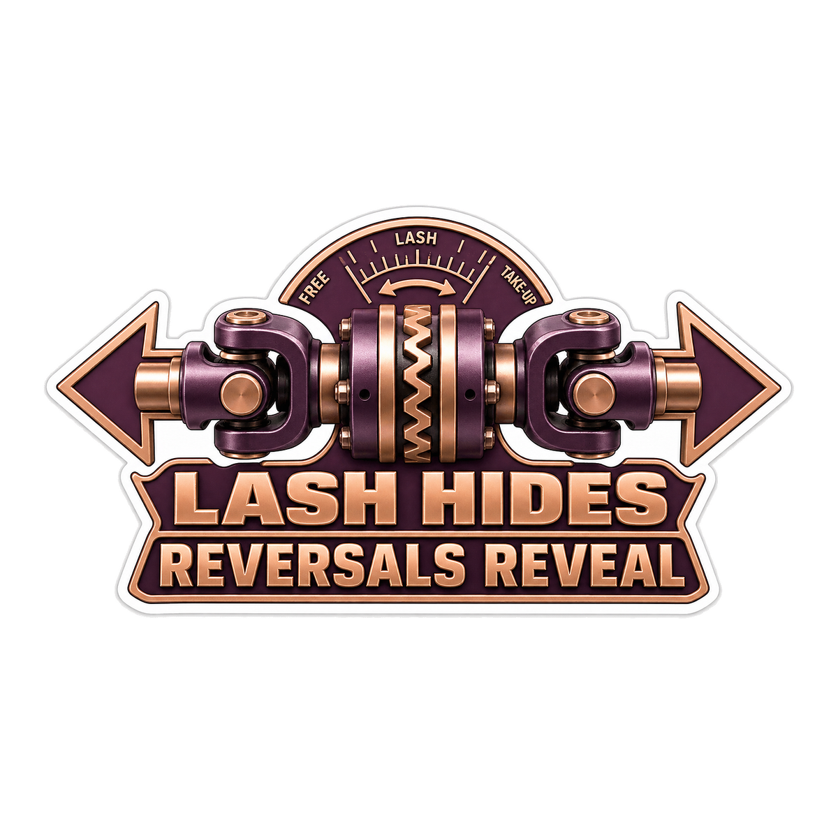 Driveline Lash Torque Reversal Encoder Vinyl Sticker Decal