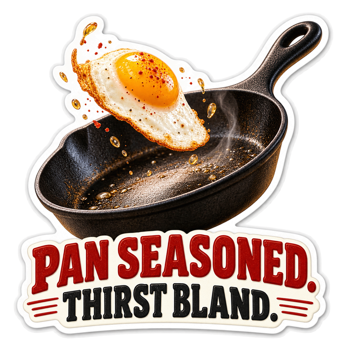 Pan Seasoned Vinyl Sticker Decal