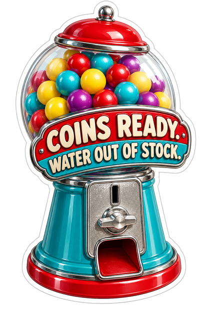 Coins Ready Vinyl Sticker Decal