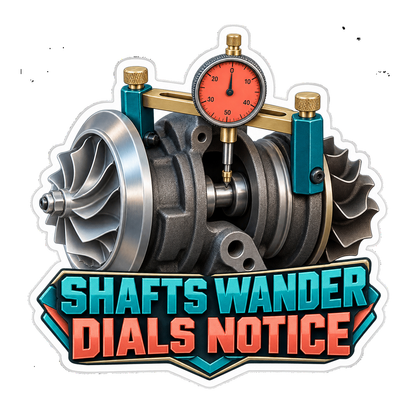 Turbo Shaft Endplay Dial Indicator Vinyl Sticker Decal