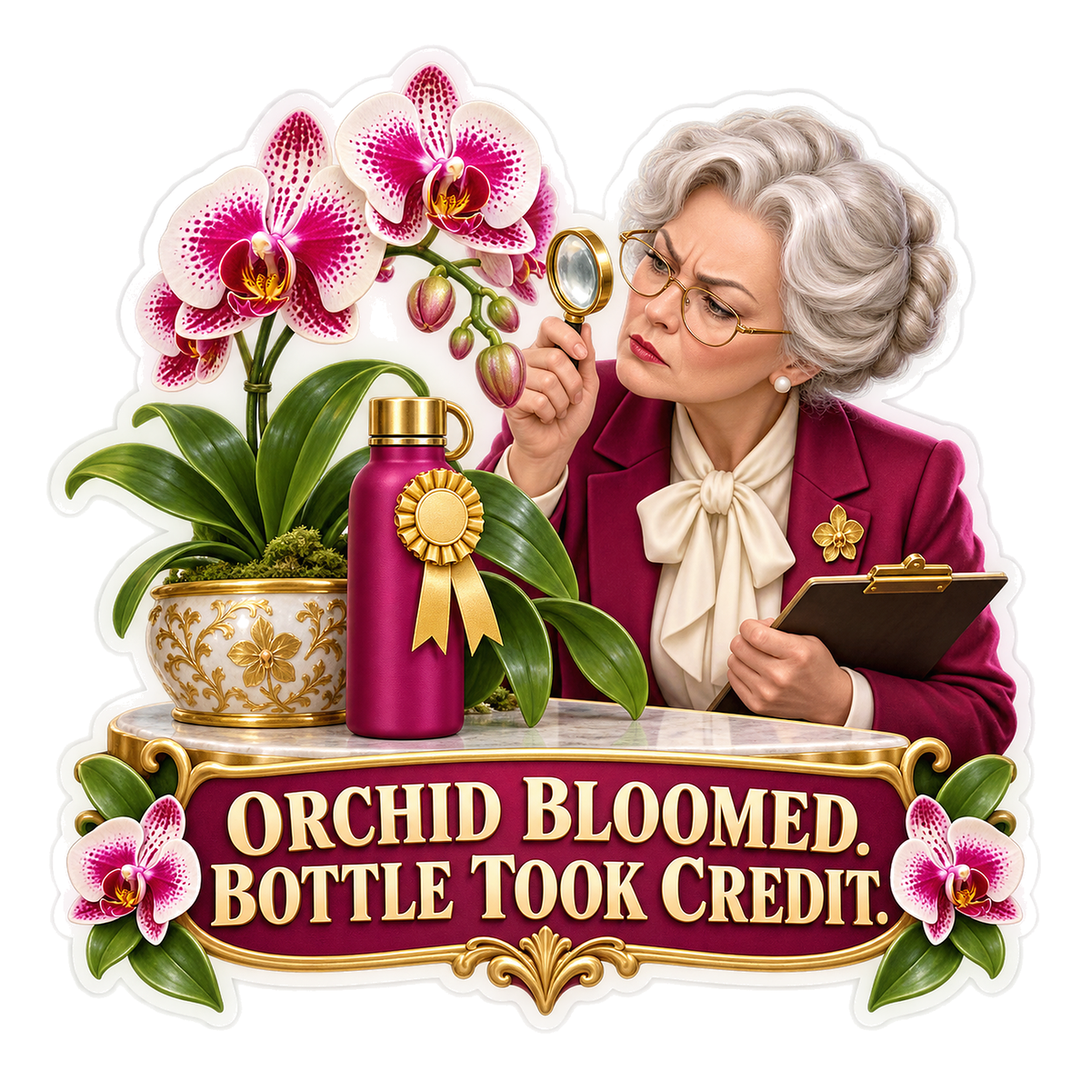 Orchid Bloomed Vinyl Sticker Decal