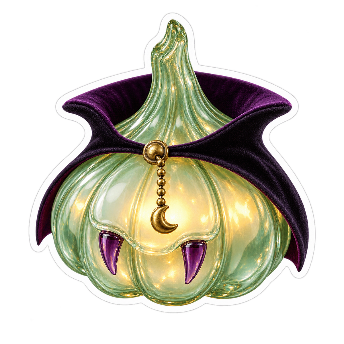 Mint Glass Vampire Garlic Nightlight Vinyl Sticker Decal