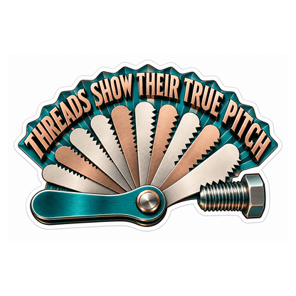Thread Pitch Leaf Gauge Vinyl Sticker Decal
