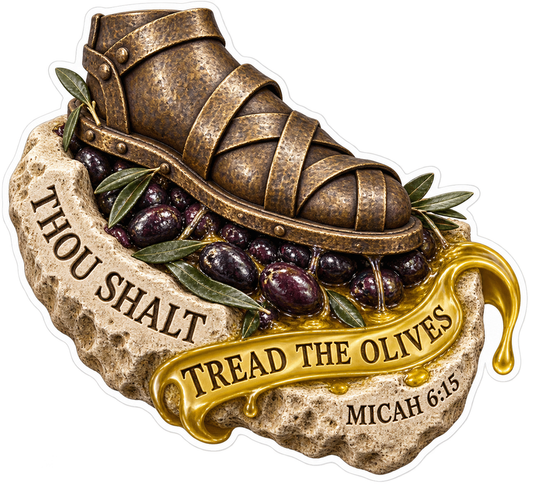 Bible Micah 6 15 Tread Olives Vinyl Sticker Decal