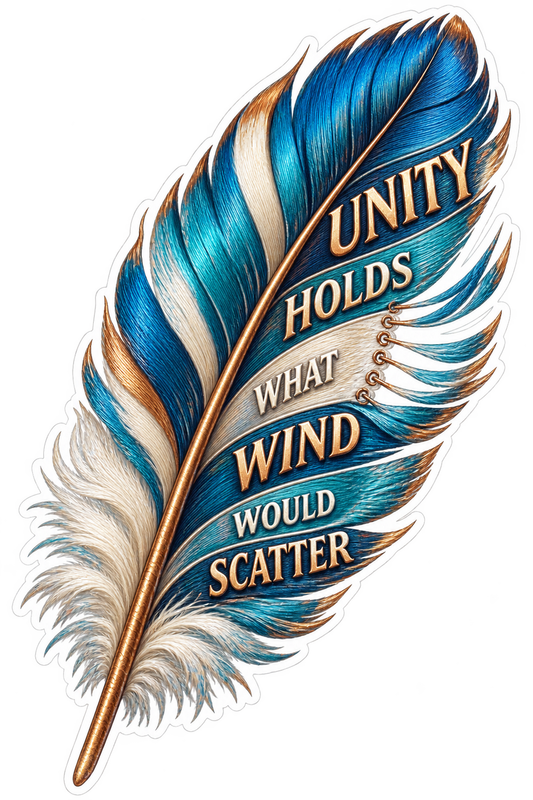 Holds What Wind Would Scatter Feather Barbules Vinyl Sticker Decal