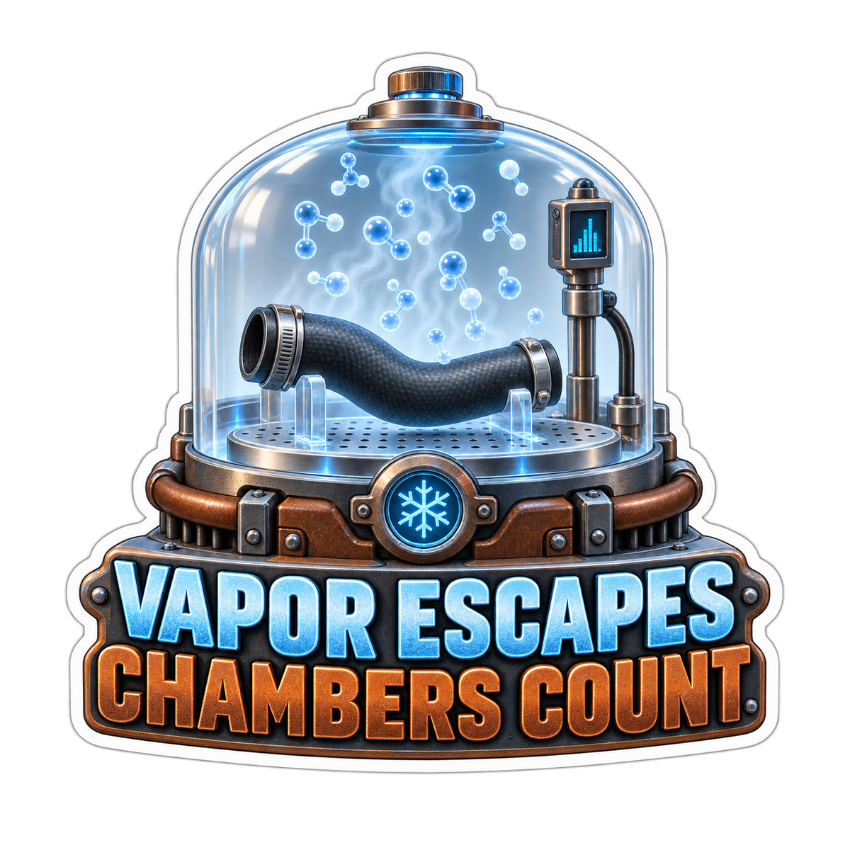 Coolant Hose Permeation Vapor Chamber Vinyl Sticker Decal