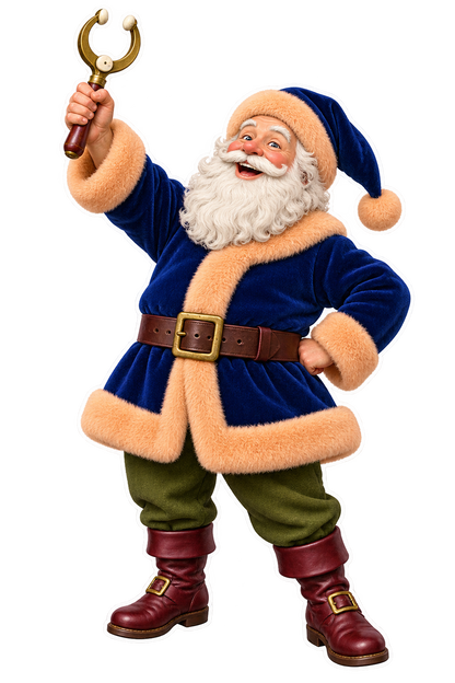 Santa Brass Bellfounder Tuning Fork Caliper Vinyl Sticker Decal